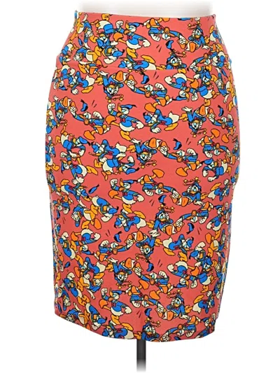 Pre-owned Lularoe Casual Skirt In Orange