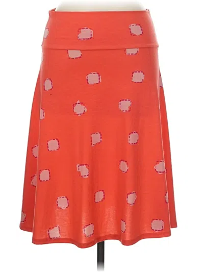 Pre-owned Lularoe Casual Skirt In Orange