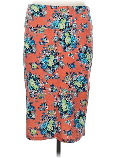 Pre-owned Lularoe Casual Skirt In Orange