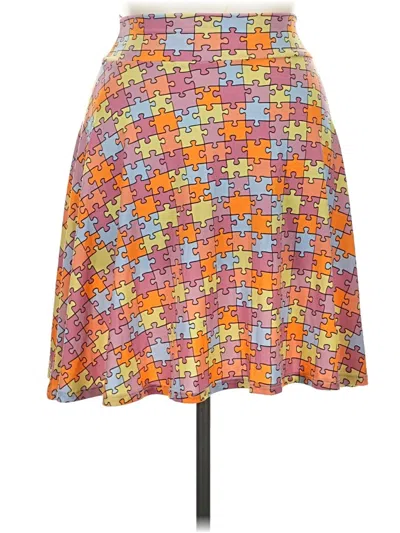 Pre-owned Lularoe Casual Skirt In Orange