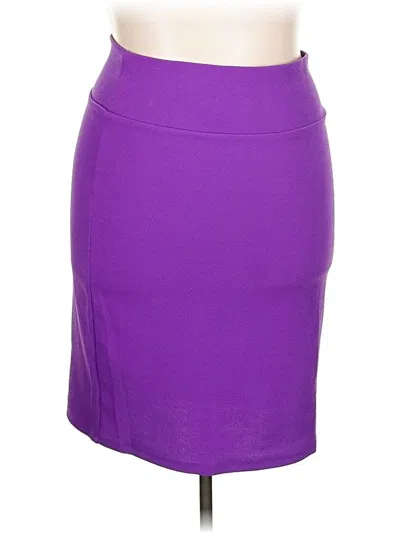 Pre-owned Lularoe Casual Skirt In Purple