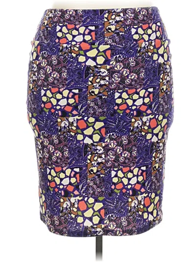 Pre-owned Lularoe Casual Skirt In Purple