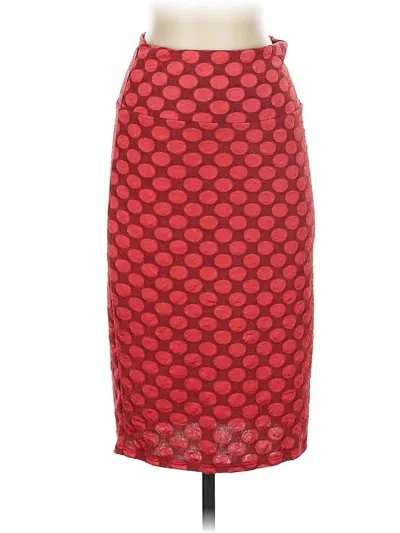 Pre-owned Lularoe Casual Skirt In Red