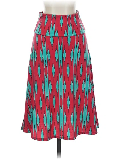 Pre-owned Lularoe Casual Skirt In Red