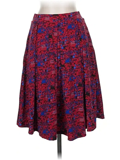 Pre-owned Lularoe Casual Skirt In Red