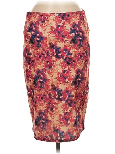 Pre-owned Lularoe Casual Skirt In Red