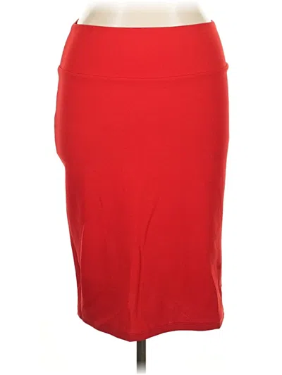 Pre-owned Lularoe Casual Skirt In Red