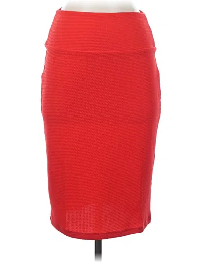 Pre-owned Lularoe Casual Skirt In Red