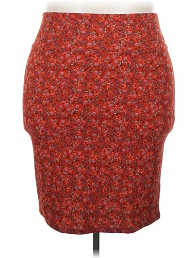 Pre-owned Lularoe Casual Skirt In Red