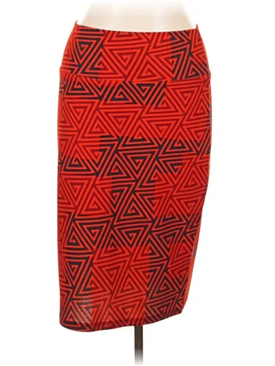 Pre-owned Lularoe Casual Skirt In Red