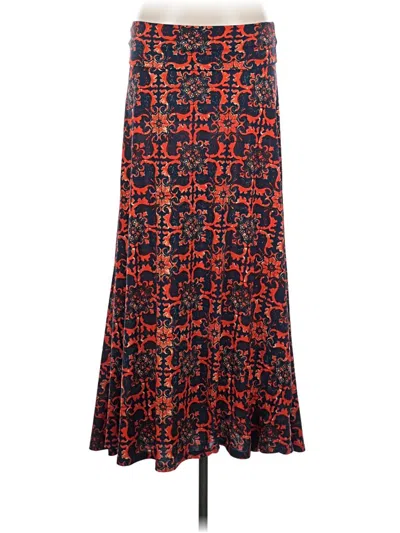 Pre-owned Lularoe Casual Skirt In Red