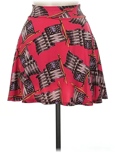 Pre-owned Lularoe Casual Skirt In Red