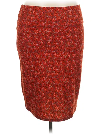 Pre-owned Lularoe Casual Skirt In Red