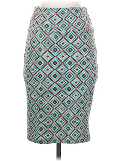 Pre-owned Lularoe Casual Skirt In Teal