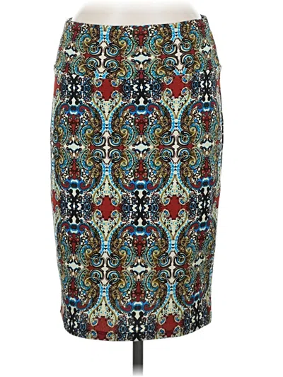 Pre-owned Lularoe Casual Skirt In Teal