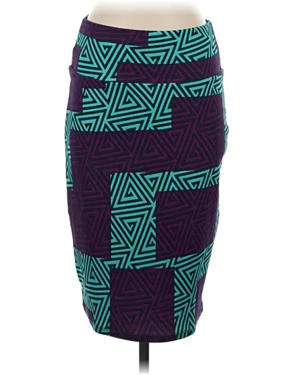 Pre-owned Lularoe Casual Skirt In Teal