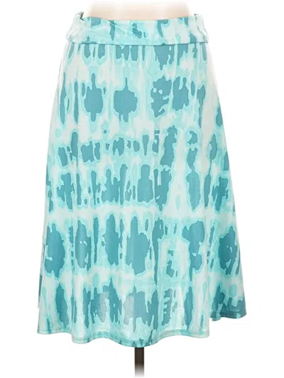Pre-owned Lularoe Casual Skirt In Teal