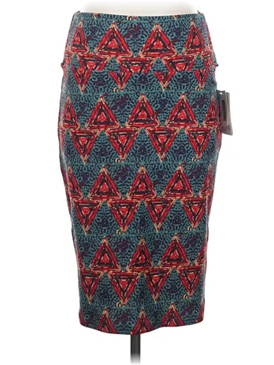 Pre-owned Lularoe Casual Skirt In Teal