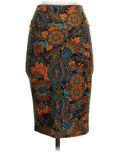 Pre-owned Lularoe Casual Skirt In Teal
