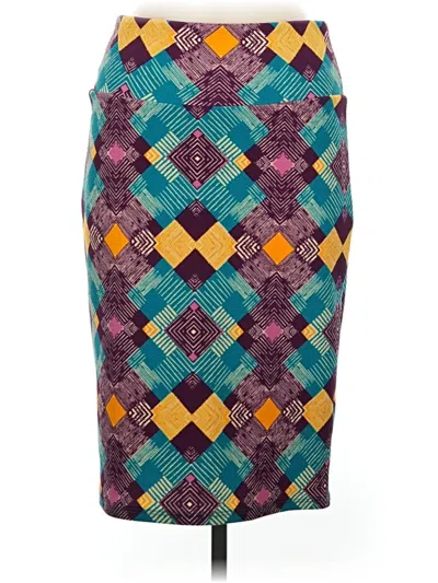 Pre-owned Lularoe Casual Skirt In Teal