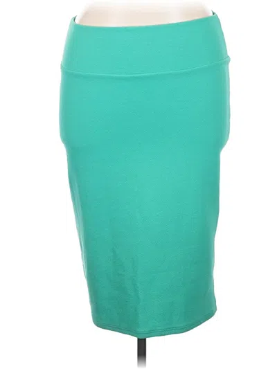 Pre-owned Lularoe Casual Skirt In Teal