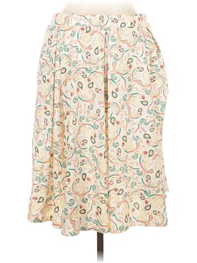 Pre-owned Lularoe Casual Skirt In White