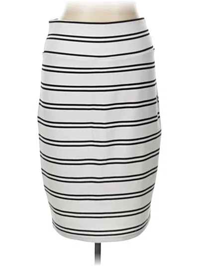 Pre-owned Lularoe Casual Skirt In White