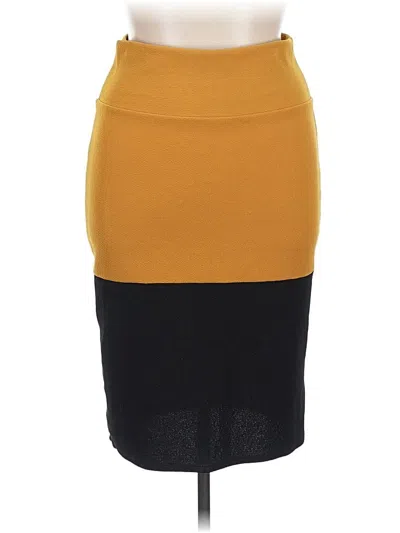 Pre-owned Lularoe Casual Skirt In Yellow