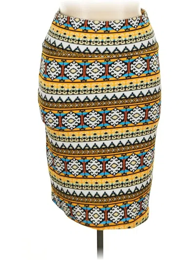 Pre-owned Lularoe Casual Skirt In Yellow