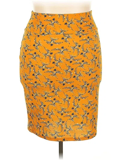 Pre-owned Lularoe Casual Skirt In Yellow