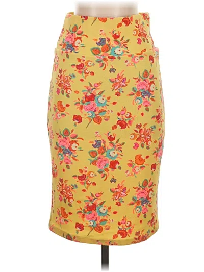Pre-owned Lularoe Casual Skirt In Yellow