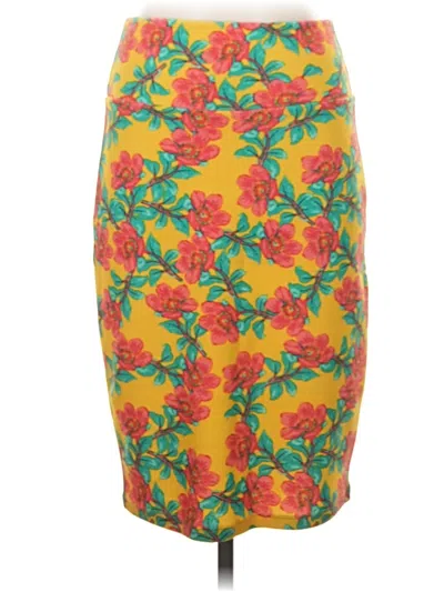 Pre-owned Lularoe Casual Skirt In Yellow
