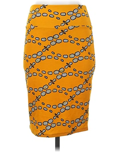 Pre-owned Lularoe Casual Skirt In Yellow
