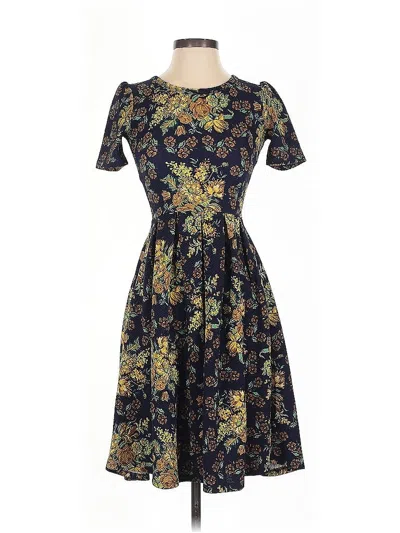 Pre-owned Lularoe Cocktail Dress In Blue