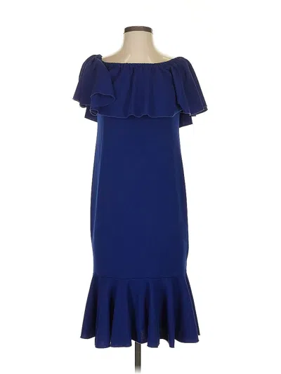 Pre-owned Lularoe Cocktail Dress In Blue