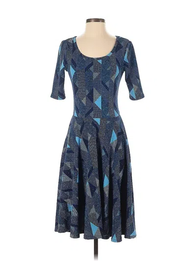 Pre-owned Lularoe Cocktail Dress In Blue