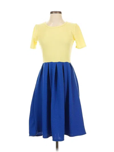 Pre-owned Lularoe Cocktail Dress In Blue