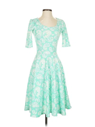 Pre-owned Lularoe Cocktail Dress In Blue