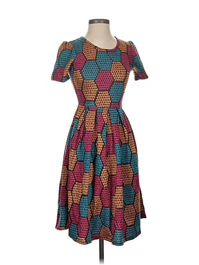 Pre-owned Lularoe Cocktail Dress In Blue