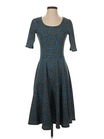 Pre-owned Lularoe Cocktail Dress In Blue