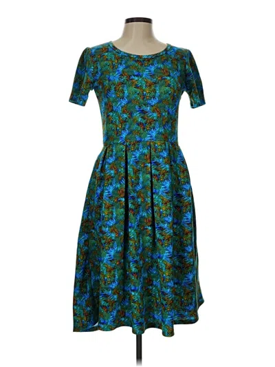 Pre-owned Lularoe Cocktail Dress In Blue