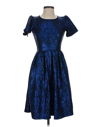 Pre-owned Lularoe Cocktail Dress In Blue