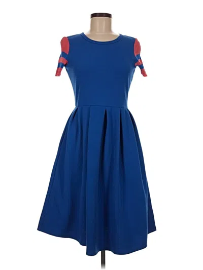 Pre-owned Lularoe Cocktail Dress In Blue