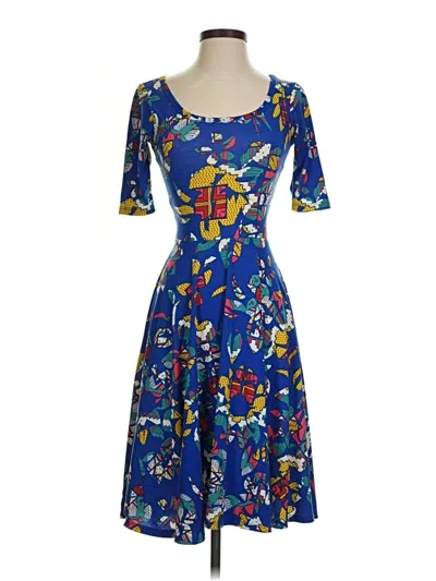 Pre-owned Lularoe Cocktail Dress In Blue