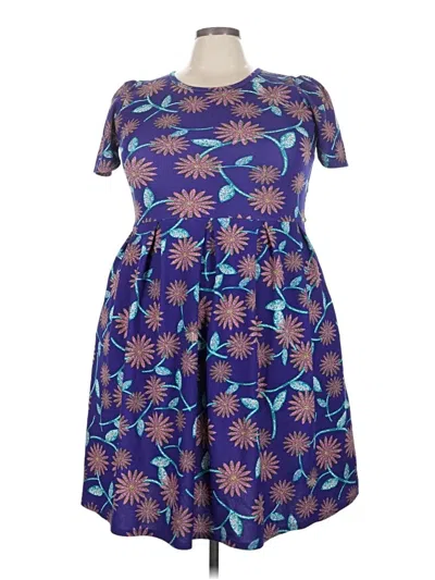 Pre-owned Lularoe Cocktail Dress In Blue