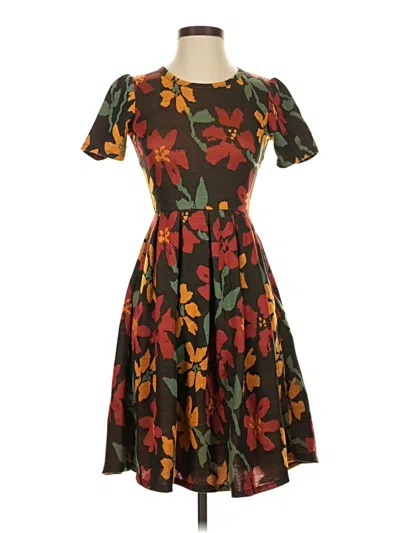 Pre-owned Lularoe Cocktail Dress In Brown