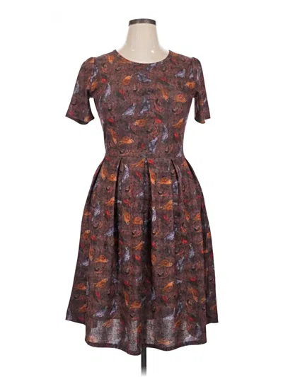 Pre-owned Lularoe Cocktail Dress In Brown