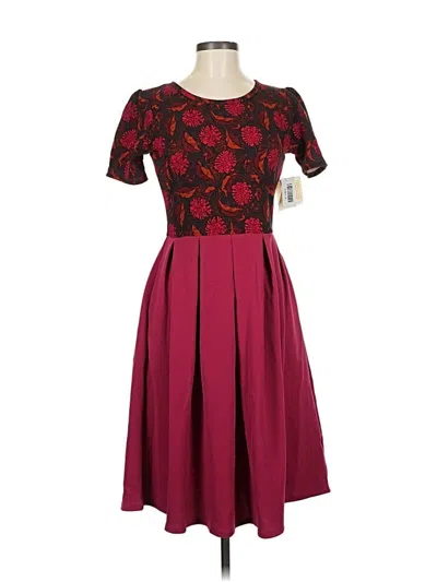 Pre-owned Lularoe Cocktail Dress In Burgundy
