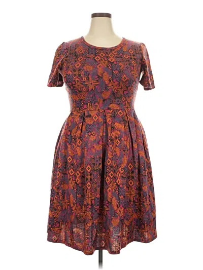 Pre-owned Lularoe Cocktail Dress In Burgundy