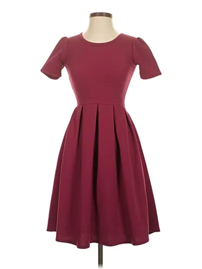 Pre-owned Lularoe Cocktail Dress In Burgundy